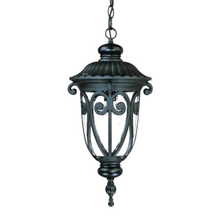 Naples 1-Light Matte Black Hanging Light - Image 3