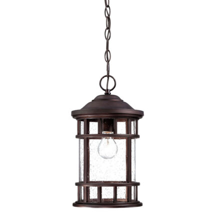 Black Lantern Seeded Metal Dimmable Chandelier With Clear Shades - Image 3