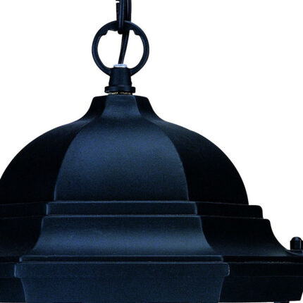 Black Lantern Beveled Metal Dimmable Chandelier With Clear Shades - Image 5