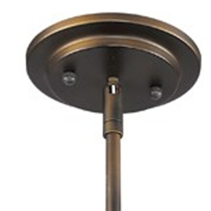 Bronze Metal Hanging Light with Mesh Shade - Image 5