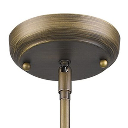 Brushed Gold Metal Hanging with Round Glass Shade - Image 4