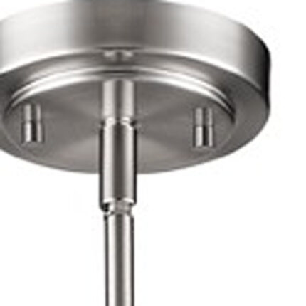 Silver Hanging Light with Frosted Glass Shade - Image 5
