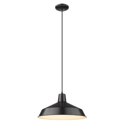 Industrial Matte Black Hanging Light - Image 3