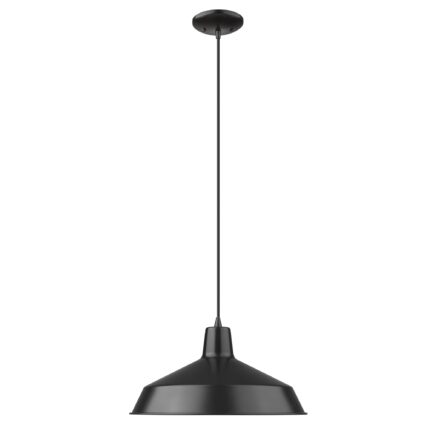 Industrial Matte Black Hanging Light - Image 4