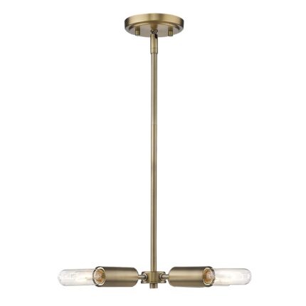 Gold Four Light Metal Dimmable Chandelier - Image 4
