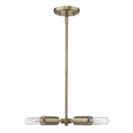 Gold Four Light Metal Dimmable Chandelier - Image 5
