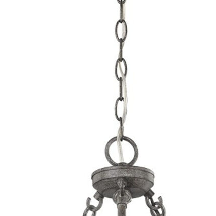 Ash Gray Candle Style Three Light Metal Dimmable Chandelier - Image 4