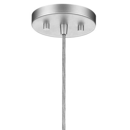Acrylic and Steel Shade Hanging Globe Light - Image 3