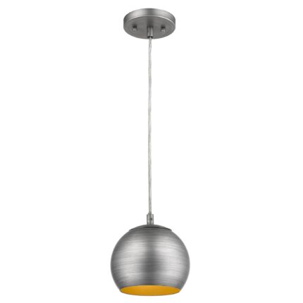 Light Gray and Gold Hanging Dome Light - Image 2
