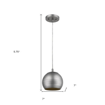 Light Gray and Gold Hanging Dome Light - Image 4