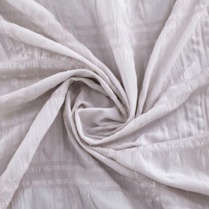 Pale Pink Modern Striped Crinkle Shower Curtain - Image 5