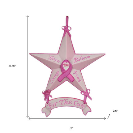 Set of Six Pink Resin Hanging Figurine Ornaments - Image 4
