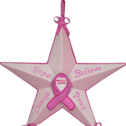 Set of Six Pink Resin Hanging Figurine Ornaments - Image 3
