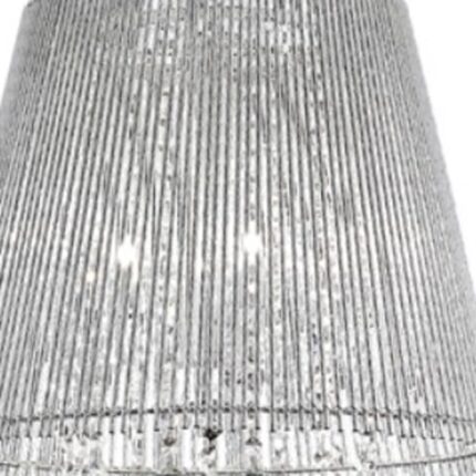 Dreamy Silver Ceiling Lamp with Crystal Accents - Image 4