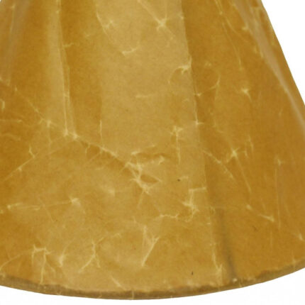 Brown Crinkle Oil Paper Print Empire Lamp shade 8"W Bottom - Image 3