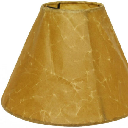 18" Brown Slanted Empire Crinkle Oil Paper Lampshade - Image 8