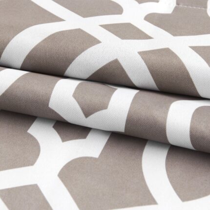 84" Taupe Trellis Black Out Window Curtain Panel - Image 9