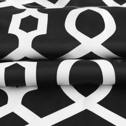 84" Jet Black Trellis Black Out Window Curtain Panel - Image 9