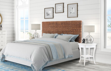 Brown Natural and Rustic Woven Banana Leaf Straight King Size Headboard - Image 7
