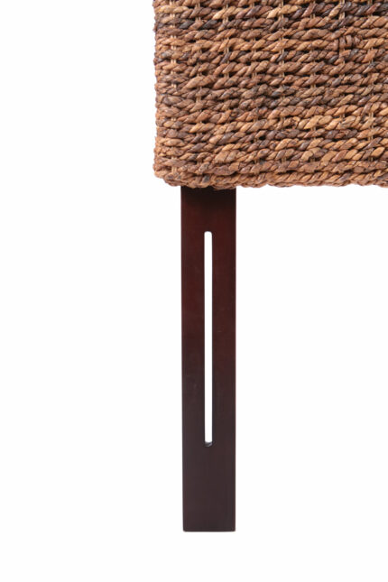 Brown Natural and Rustic Woven Banana Leaf Straight King Size Headboard - Image 4