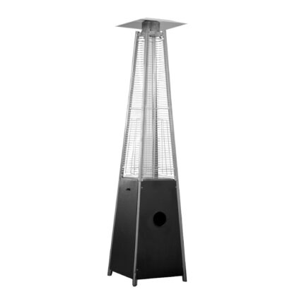41000 BTU Black Steel Propane Triangular Pyramid Standing Patio Heater - Image 3
