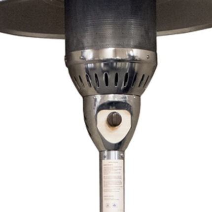 41000 BTU Silver Steel Natural Gas Cylindrical Pole Standing Patio Heater - Image 4