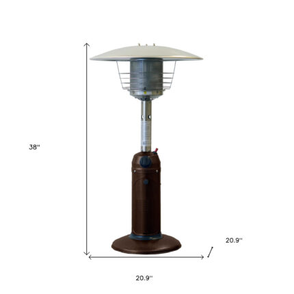 11000 BTU Bronze Steel Propane Cylindrical Pole Tabletop Patio Heater - Image 6