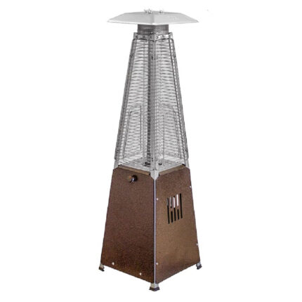 9500 BTU Bronze Steel Propane Triangular Pyramid Tabletop Patio Heater - Image 3