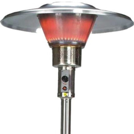 40000 BTU Silver Steel Propane Cylindrical Pole Standing Patio Heater - Image 5