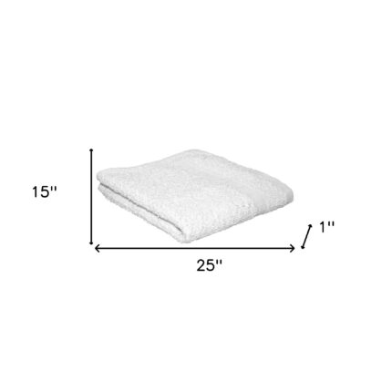Set of Twelve White Cotton 15" X 25" Hand Towel Set - Image 6
