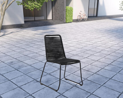 Five Piece Brown and Black Solid Wood Dining Set with Four Chairs - Image 4