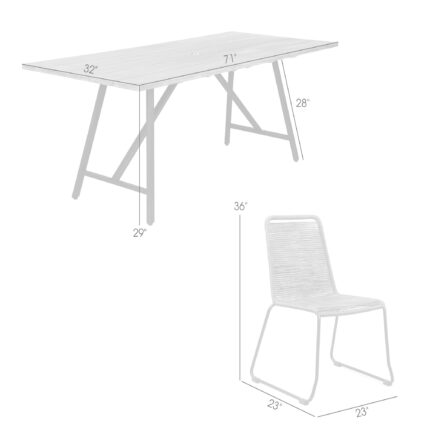Five Piece Brown and Black Solid Wood Dining Set with Four Chairs - Image 10