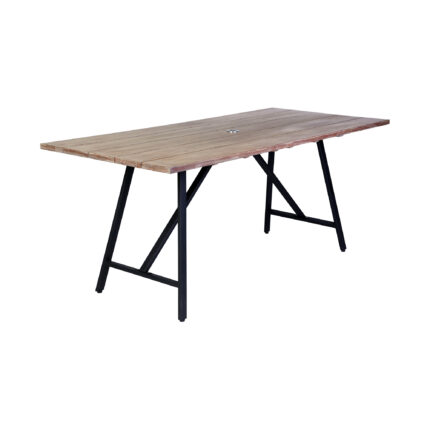 Five Piece Brown and Black Solid Wood Dining Set with Four Chairs - Image 6