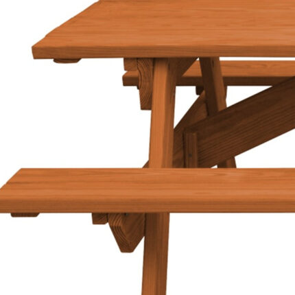 Cedar Chest Solid Wood Outdoor Picnic Table Umbrella Hole - Image 4