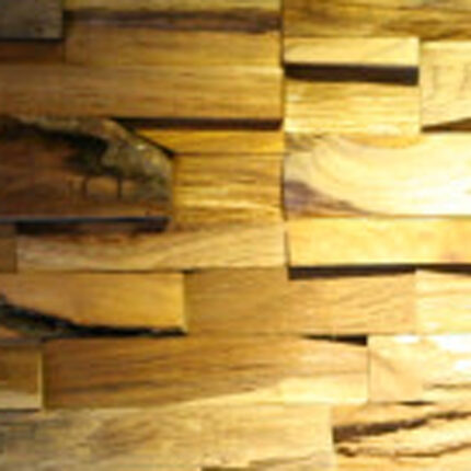 Brown 3D Embossed Abstract Teak Reclaimed Wood Decorative Wall Panels - Image 10