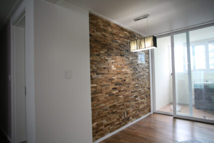 Brown 3D Embossed Abstract Brushed Teak Reclaimed Wood Decorative Wall Panels - Image 11