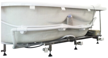 EAGO AM124ETL-L 6 ft Right Drain Corner Acrylic White Jetted Bathtub for Two - Image 9
