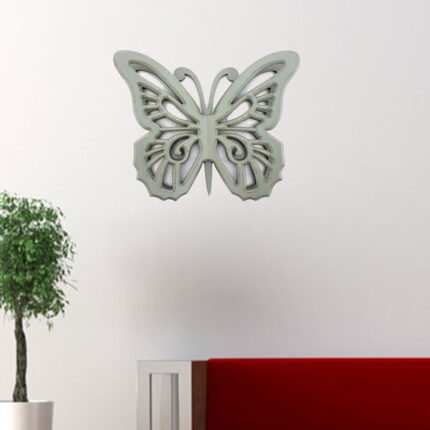 23" X 19" X 4" Gray Rustic Butterfly Wooden  Wall Decor - Image 9