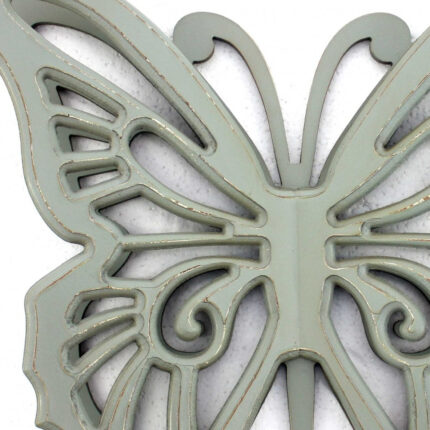 23" X 19" X 4" Gray Rustic Butterfly Wooden  Wall Decor - Image 3