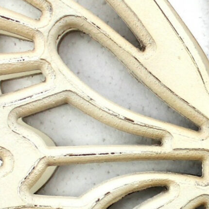 23" X 19" X 4" Light Yellow Rustic Butterfly Wooden  Wall Decor - Image 3