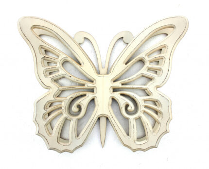 23" X 19" X 4" Light Yellow Rustic Butterfly Wooden  Wall Decor - Image 6