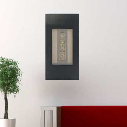 40" X 20" X 3" Black & Brown Facial-Makeup Patterned Plaque - Wall Decor - Image 5