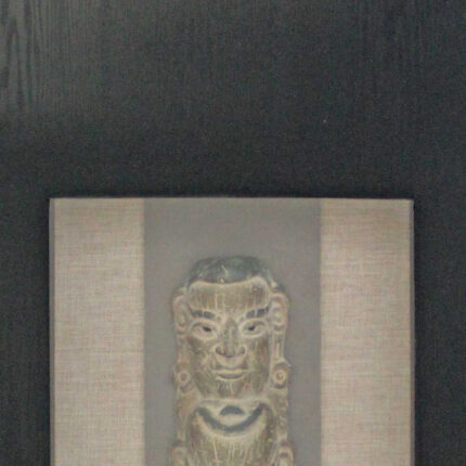 40" X 20" X 3" Black & Brown Facial-Makeup Patterned Plaque - Wall Decor - Image 3