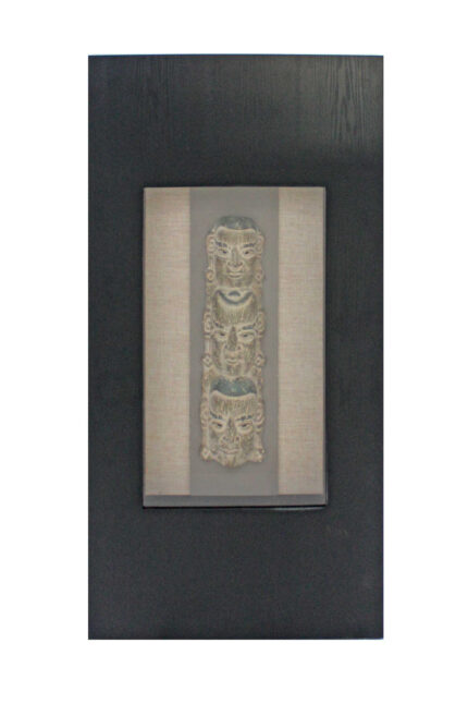 40" X 20" X 3" Black & Brown Facial-Makeup Patterned Plaque - Wall Decor - Image 4