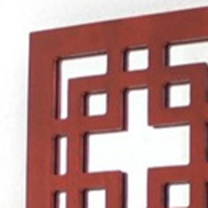 Red Wood Hanging Dimensional Sculpture - Image 3