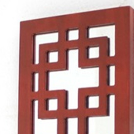 Red Wood Hanging Dimensional Sculpture - Image 4