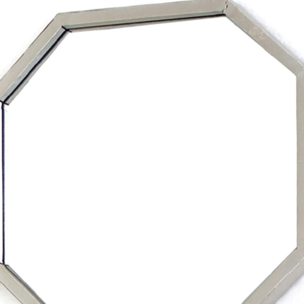 30" X 30" X 1" Silver Mirrored Metal - Wall Sculpture - Image 5