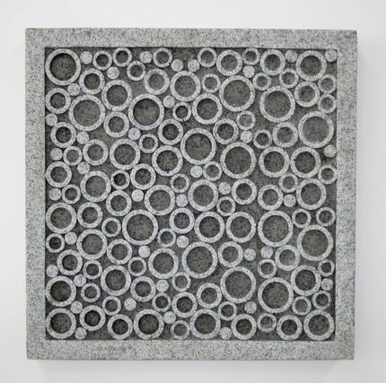 17" X 17" X 2" Brown Sandstone Square Bubble Design - Wall Decor - Image 1