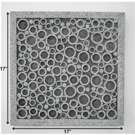 17" X 17" X 2" Brown Sandstone Square Bubble Design - Wall Decor - Image 5