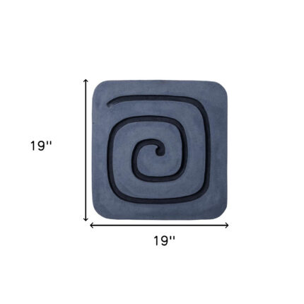 19" X 19" Gray and Black Geometric Sandstone Hanging Dimensional Sculpture - Image 6